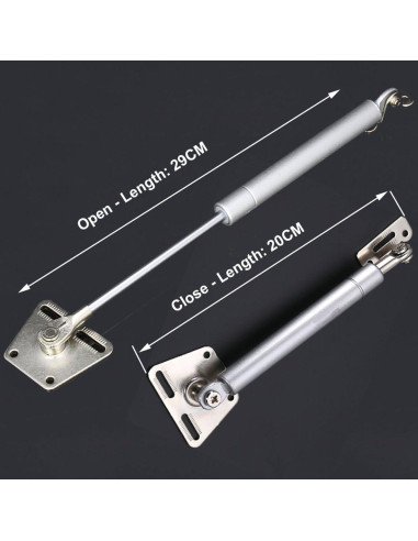 Resorte de Gas Qrity 150N para Puertas Abatibles - 2 Pcs