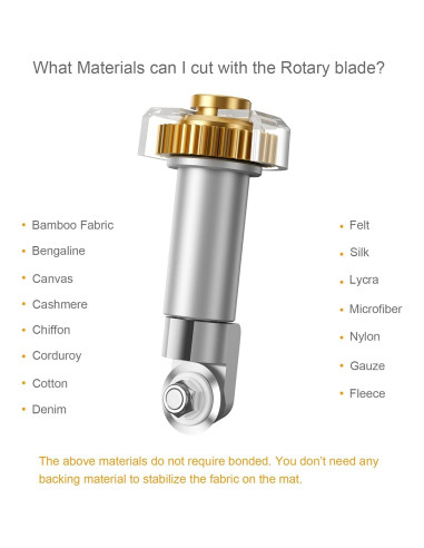 Cuchilla Rotativa Aosry para Maker 4/3 - Cortes Precisión Tela