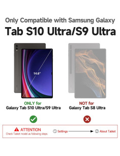 Funda Teclado Dexnor para Samsung Galaxy Tab S10/S9 Ultra 14.6" 2