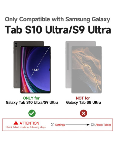 Funda Teclado Dexnor para Samsung Galaxy Tab S10/S9 Ultra 14.6"