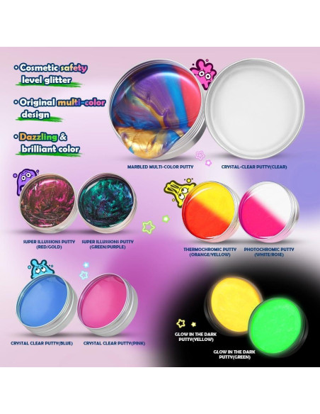 Kit de Masilla Sensorial Waterelf 10 Piezas No Tóxico