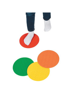 Mats de Piso Sensores de Goma Fun Express - Juego de 4 Piezas - 20.32 cm