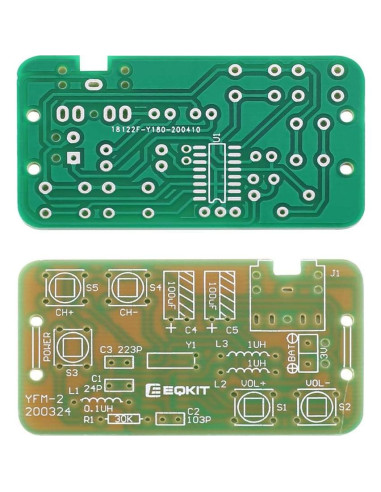 Kit de Radio FM DIY Icstation 76-108MHz 2 PCS Soldadura