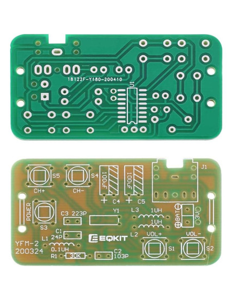 Kit de Radio FM DIY Icstation 76-108MHz 2 PCS Soldadura