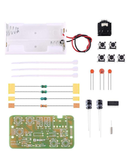 Kit de Radio FM DIY Icstation 76-108MHz 2 PCS Soldadura