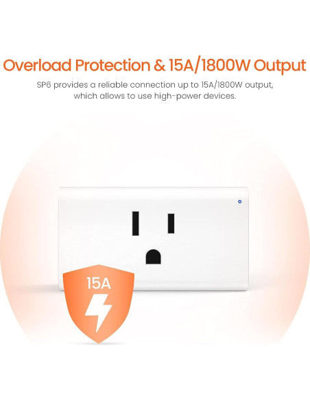 Toma de Corriente Inteligente Tenda Beli SP6 1800W WiFi Toma de Corriente Inteligente Tenda Beli SP6 1800W WiFi