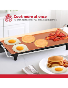 Plancha Eléctrica Holstein Housewares 40x51cm Antiadherente 2