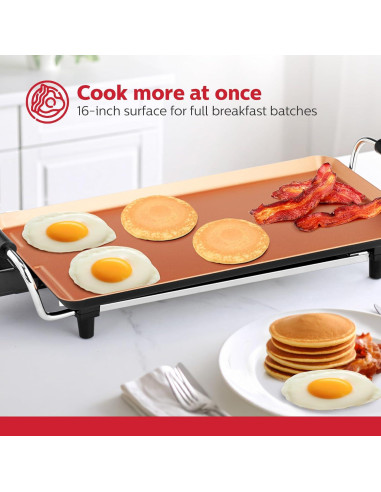 Plancha Eléctrica Holstein Housewares 40x51cm Antiadherente