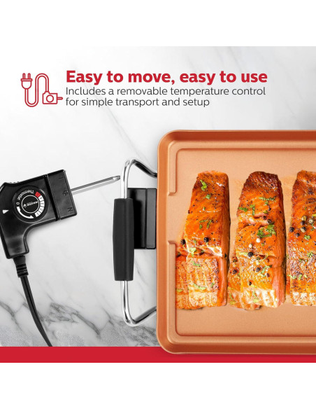 Plancha Eléctrica Holstein Housewares 40x51cm Antiadherente