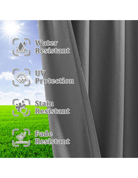 Cortina de Gazebo Tounosnt 4 Paneles Impermeable 3.66x4.88m