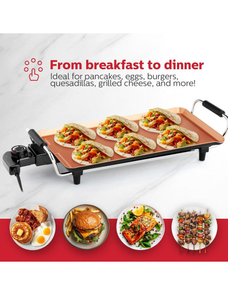 Plancha Eléctrica Holstein Housewares 40x51cm Antiadherente