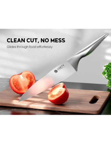 Juego de cuchillos de cocina ASETY 15 piezas acero inoxidable