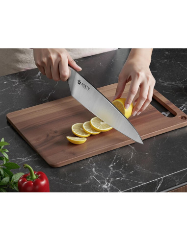 Juego de cuchillos de cocina ASETY 15 piezas acero inoxidable