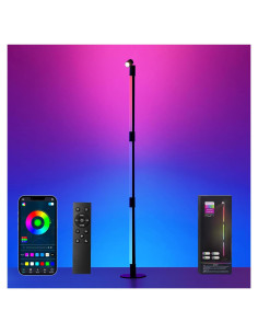 Lámpara de Piso LED RGB SANBEN FL-002-B con Control Remoto