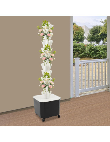 Torre de Cultivo Hidropónico ZONGFOW 10 Niveles 50 Plantas