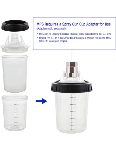 Kit de Forros y Tapas Desechables Master MPS 6 Onzas 50 Piezas