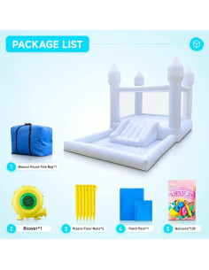 Casa Inflable NIUER TECH 3 en 1 para Niños - 3.96m x 2.44m 2