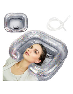 Bañera Inflable AirSwim para Lavado de Cabello Gris