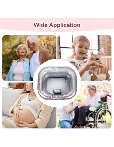 Bañera Inflable AirSwim para Lavado de Cabello Gris