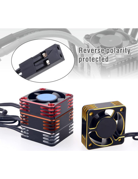 Ventilador de Enfriamiento RC KingVal 30x30mm 28000RPM Negro-Rojo