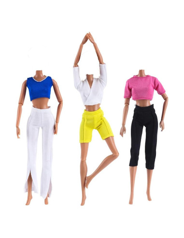 Conjunto de Ropa de Yoga E-TING 3 Piezas para Muñeca 29.21 cm
