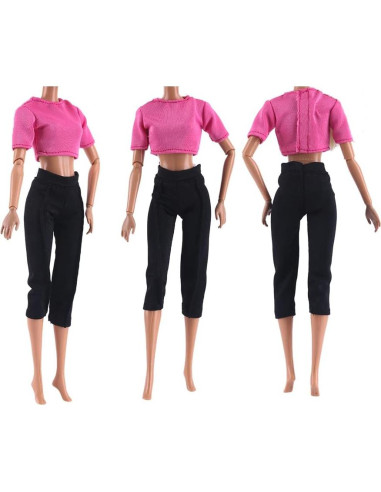 Conjunto de Ropa de Yoga E-TING 3 Piezas para Muñeca 29.21 cm