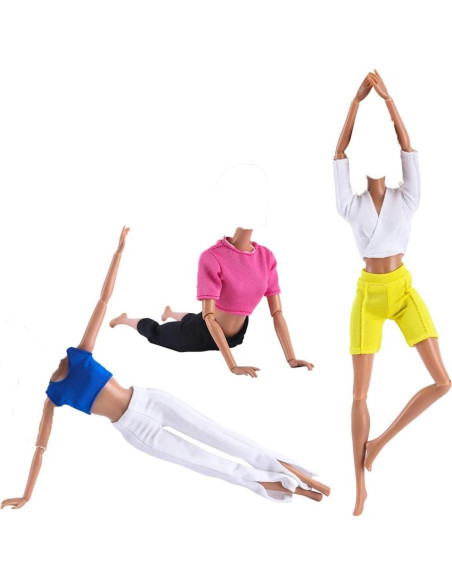 Conjunto de Ropa de Yoga E-TING 3 Piezas para Muñeca 29.21 cm