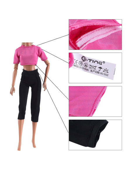 Conjunto de Ropa de Yoga E-TING 3 Piezas para Muñeca 29.21 cm
