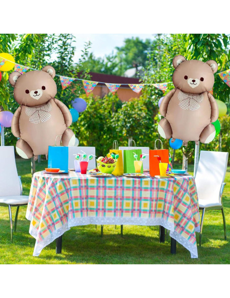 2 Globos de Oso Marrón 90 cm Aluminio para Baby Shower