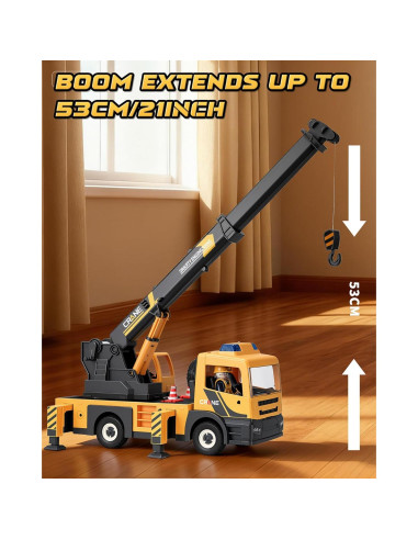 Camión Grúa Grande Coroiesty con Brazo Extensible y Sonidos