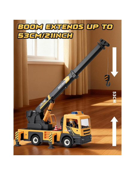 Camión Grúa Grande Coroiesty con Brazo Extensible y Sonidos