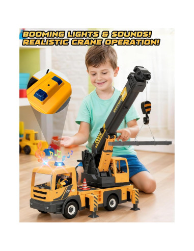 Camión Grúa Grande Coroiesty con Brazo Extensible y Sonidos
