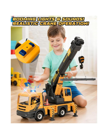 Camión Grúa Grande Coroiesty con Brazo Extensible y Sonidos