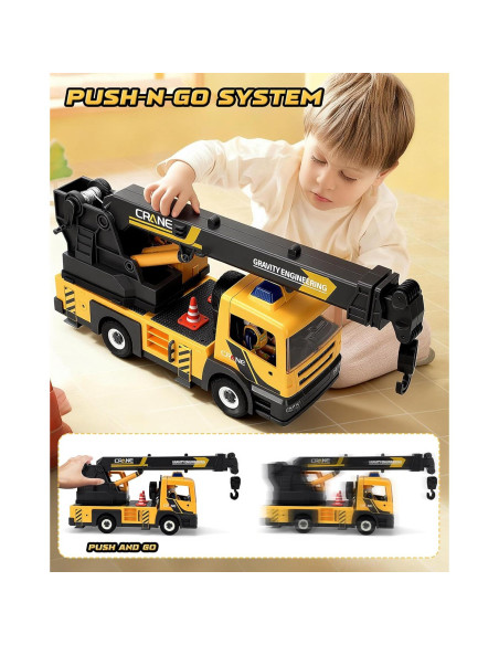 Camión Grúa Grande Coroiesty con Brazo Extensible y Sonidos