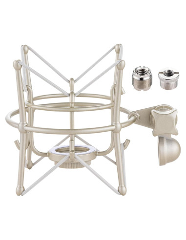 Soporte de choque para micrófono MX22-L, metal, 0.56 kg