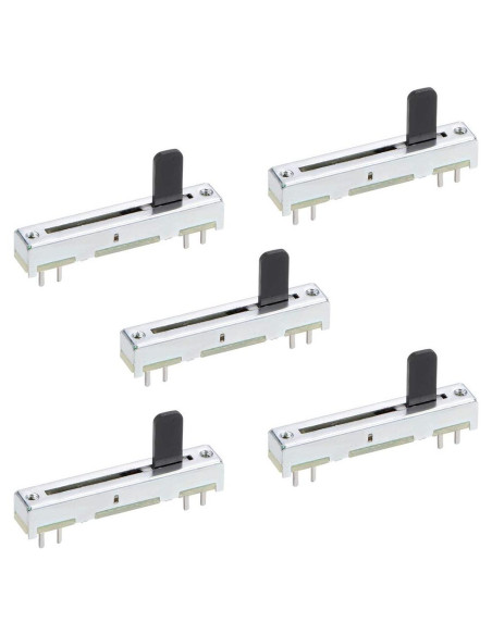 Potenciómetros Lineales uxcell B100K 100K Ohm 35mm 5pcs