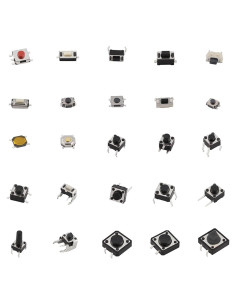 Kit de Interruptores Táctiles Micro NewLuyer 125 Piezas 25 Valores