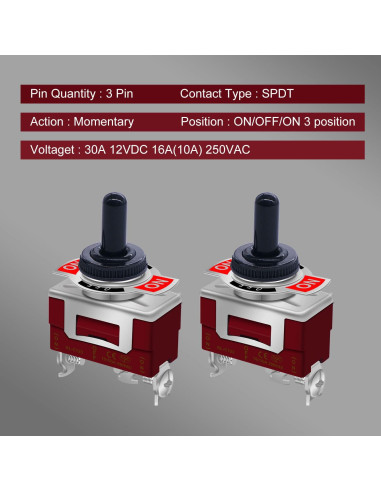 Interruptor de Palanca Momentáneo Weideer 15A 250V a Prueba de Agua