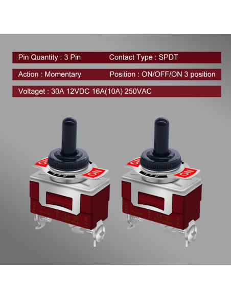 Interruptor de Palanca Momentáneo Weideer 15A 250V a Prueba de Agua