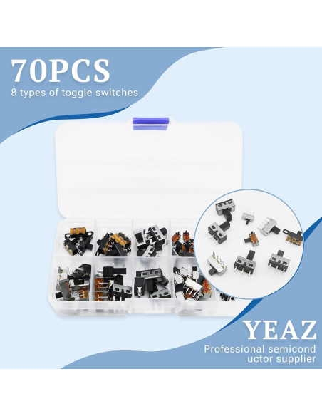 Kit de Interruptores de Palanca 70 Piezas YEAZ SPDT DPDT
