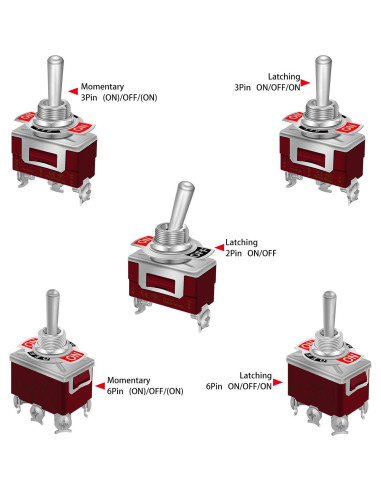 Interruptor de Palanca Momentáneo Weideer 15A 250V a Prueba de Agua
