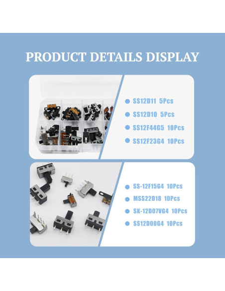 Kit de Interruptores de Palanca 70 Piezas YEAZ SPDT DPDT