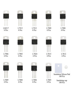 Kit de Surtido de Transistores Reguladores de Voltaje Raogoodcx 84 Pcs 2