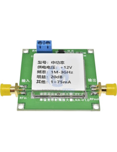 Amplificador RF de Banda Ancha TUNSEAIJAI 1-3000MHz 20dB 2