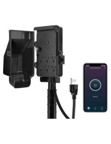 Enchufe Inteligente DEWENWILS WiFi 6 Salidas 1.83m Impermeable