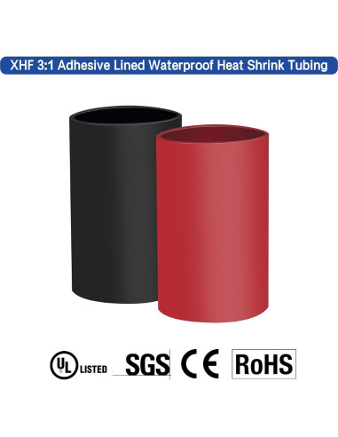 Conectores de Batería XHF 10pcs 2 AWG-3/8 Cobre con Termocontraíble