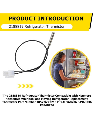 Termistor de Refrigerador Valorup 2188819 Compatible Whirlpool