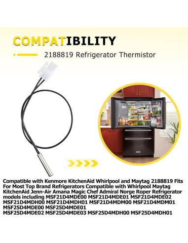 Termistor de Refrigerador Valorup 2188819 Compatible Whirlpool