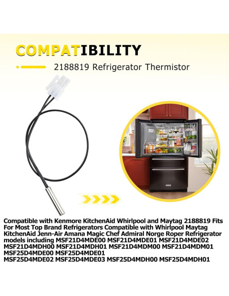 Termistor de Refrigerador Valorup 2188819 Compatible Whirlpool