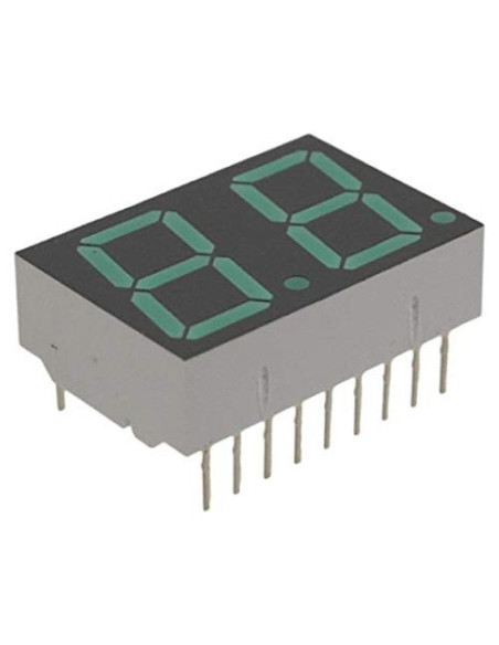 Módulo Display LED 7 Segmentos Agilent Technologies HDSP-5623 Verde 2 Caracteres